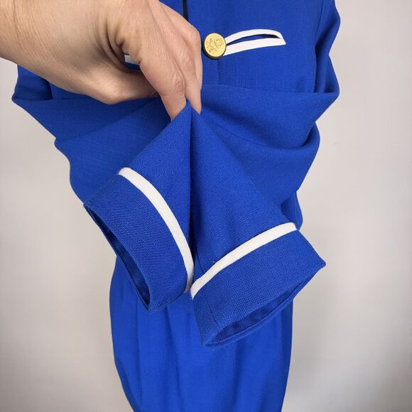 80s Military Marching Band Style w/ Cropped Jacket & Dress 2-Piece Set - Picture 8 of 11